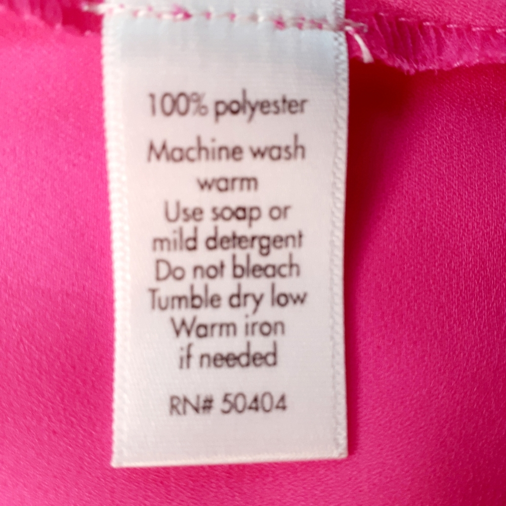 Marisol Semi-shear Bright Pink Women Blouse SZ M - Picture 8 of 8